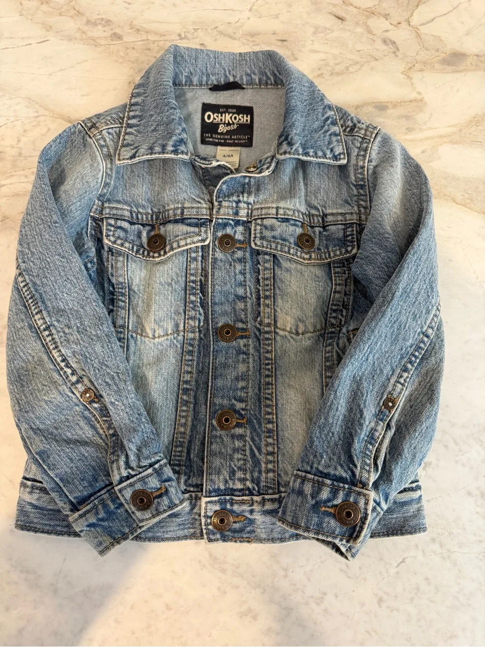 OshKosh B'gosh Kids Faded Blue Denim Trucker Jacket